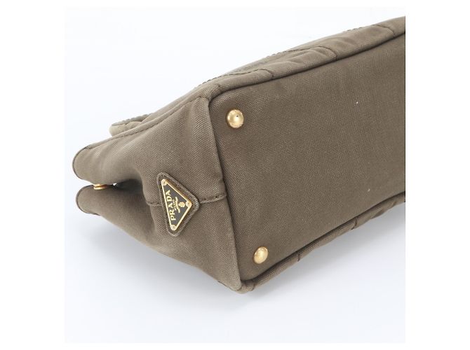 Bolso Tote Prada Canapa B2439G Verde Caqui - vista 5
