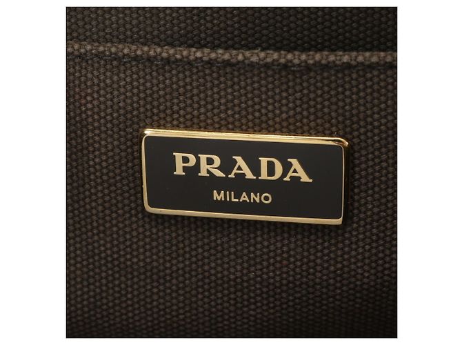 Bolso Tote Prada Canapa B2439G Verde Caqui - vista 8