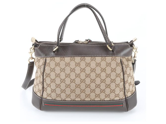 Bolsa de Ombro Gucci GG Canvas Princy em couro Marrom - vista 4