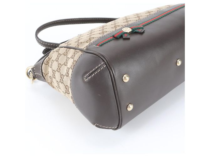 Bolsa de Ombro Gucci GG Canvas Princy em couro Marrom - vista 6
