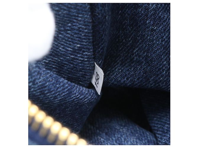 Prada Canapa Denim Triangle Logo Tote Bag Navy blue - view 9