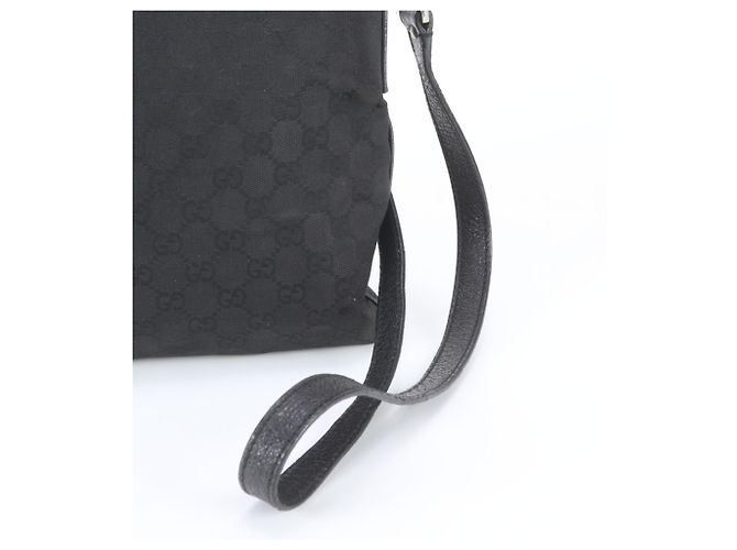 Borsa a tracolla Gucci in tela GG e pelle Nero - vista 2