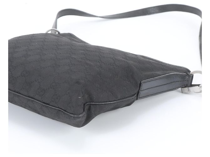 Borsa a tracolla Gucci in tela GG e pelle Nero - vista 4