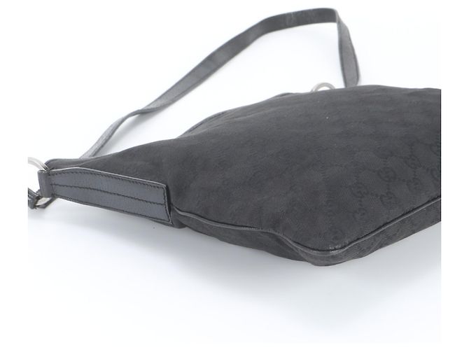 Borsa a tracolla Gucci in tela GG e pelle Nero - vista 5
