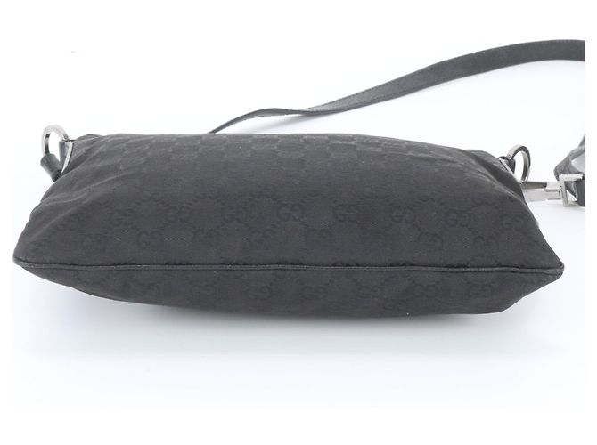 Borsa a tracolla Gucci in tela GG e pelle Nero - vista 6