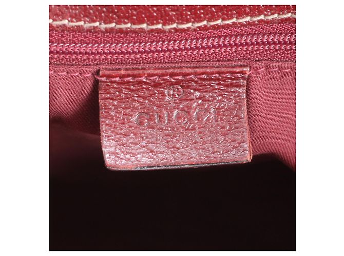 Borsa Tote Gucci in tela GG e pelle Rosso Beige Bordò - vista 8