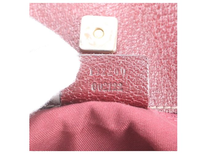 Borsa Tote Gucci in tela GG e pelle Rosso Beige Bordò - vista 9