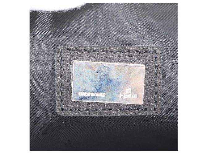 Fendi FF Zucchino Schultertasche aus Leder Schwarz Rot - Ansicht 8