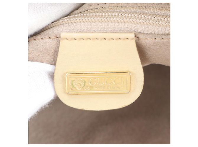 Borsa a tracolla e tote in pelle vintage Gucci da donna Beige - vista 8