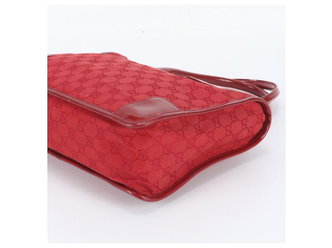Gucci GG Canvas Leder-Tote-Bag Rot - Ansicht 4