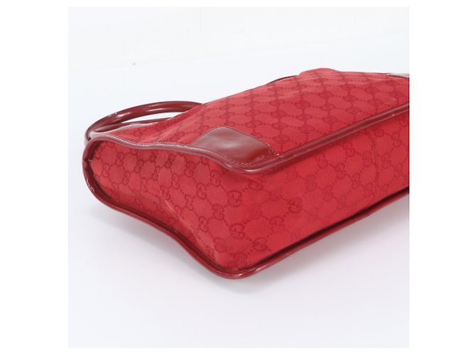 Gucci GG Canvas Leder-Tote-Bag Rot - Ansicht 5