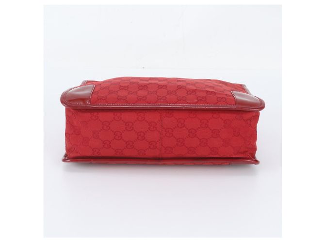 Gucci GG Canvas Leder-Tote-Bag Rot - Ansicht 6