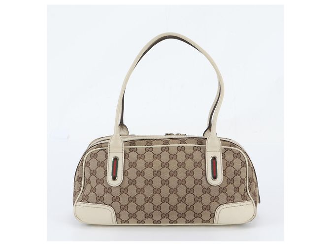 Gucci GG Canvas Princy Leder Tote Bag Beige - Ansicht 3