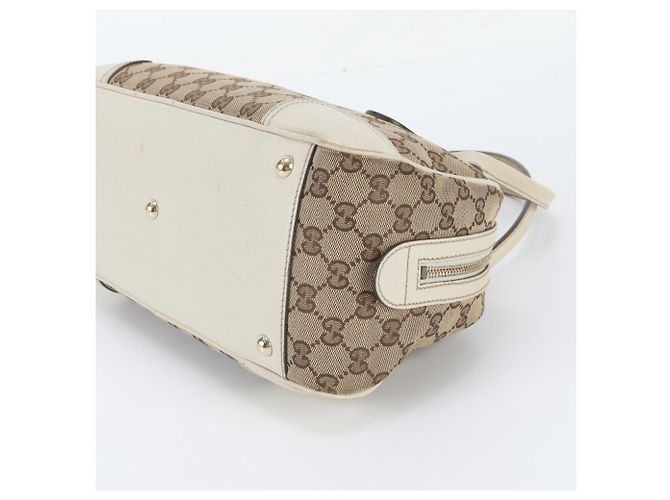Gucci GG Canvas Princy Leder Tote Bag Beige - Ansicht 4
