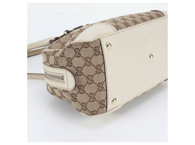 Gucci GG Canvas Princy Leder Tote Bag Beige - Ansicht 5