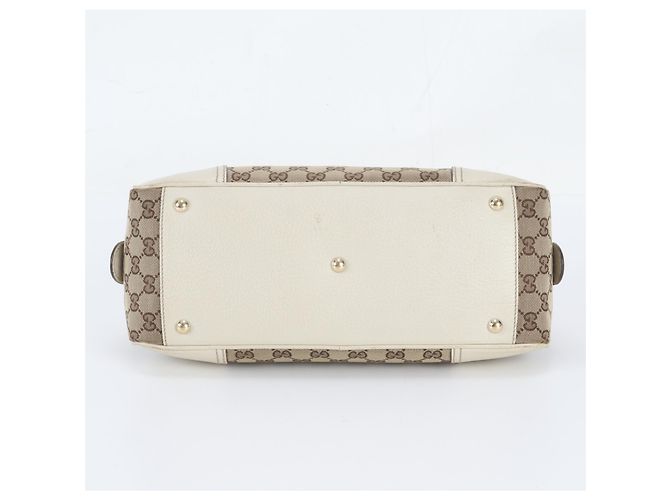 Gucci GG Canvas Princy Leder Tote Bag Beige - Ansicht 6
