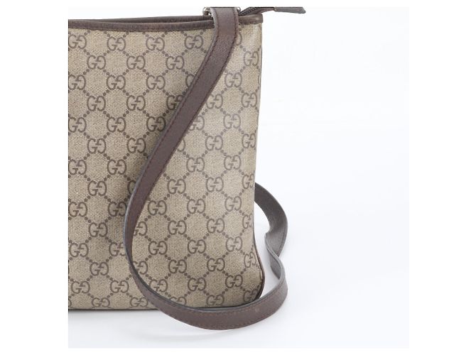 Borsa a tracolla Gucci GG Supreme in pelle Marrone - vista 2