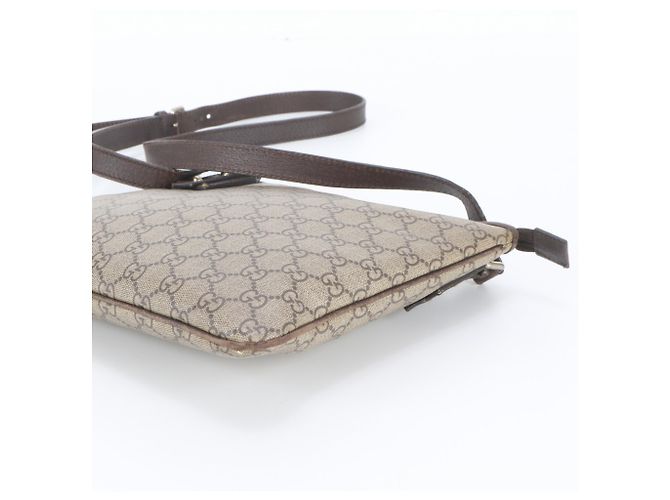 Borsa a tracolla Gucci GG Supreme in pelle Marrone - vista 4