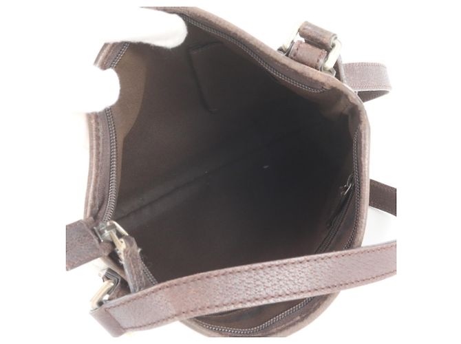 Borsa a tracolla Gucci GG Supreme in pelle Marrone - vista 7