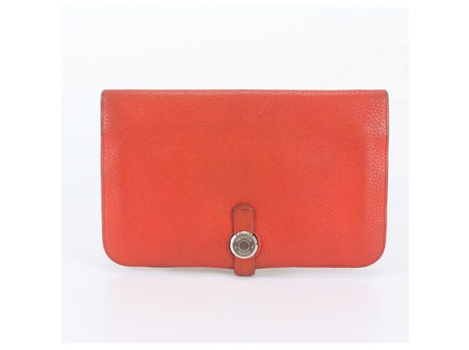 Hermès Hermes Dogon Duo GM Leather Long Wallet Red - view 2
