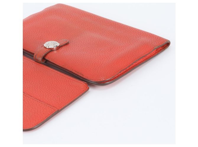 Hermès Hermes Dogon Duo GM Leather Long Wallet Red - view 4