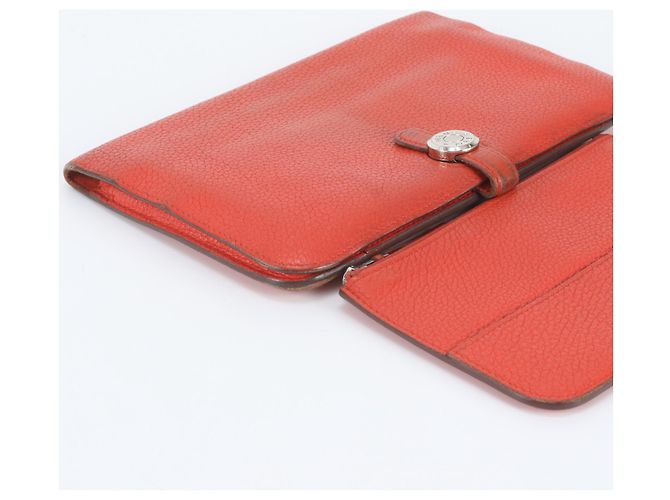 Hermès Hermes Dogon Duo GM Leather Long Wallet Red - view 5