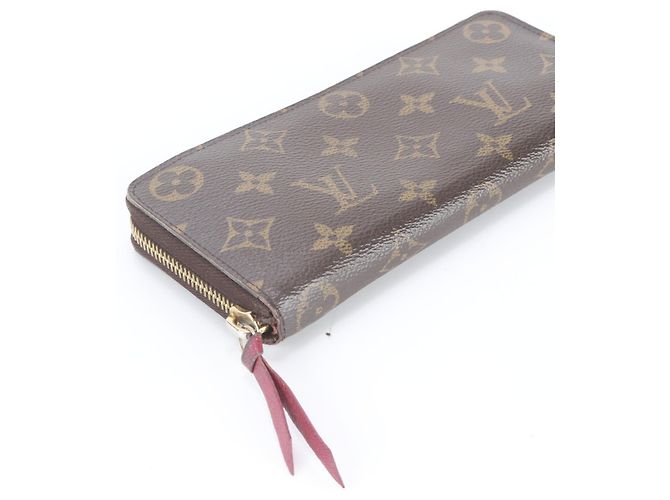 Cartera larga Louis Vuitton Monogram Portefeuille Clemence de cuero Fuchsia con protección RFID Fucsia - vista 4