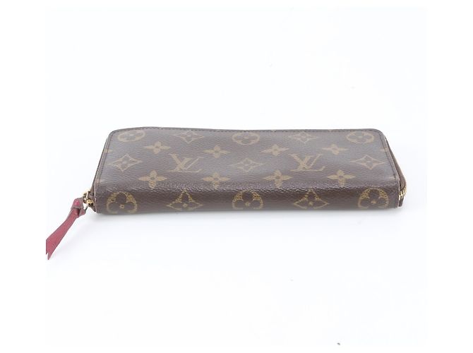 Cartera larga Louis Vuitton Monogram Portefeuille Clemence de cuero Fuchsia con protección RFID Fucsia - vista 5