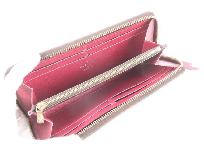 Cartera larga Louis Vuitton Monogram Portefeuille Clemence de cuero Fuchsia con protección RFID Fucsia - vista 6