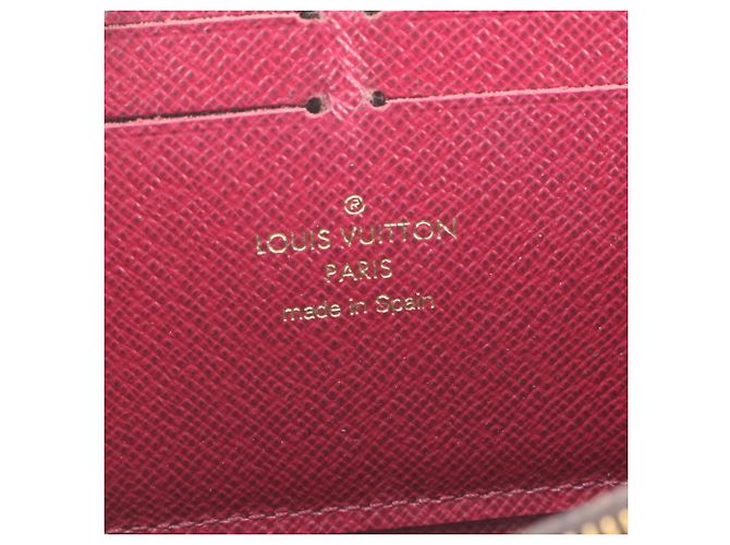 Cartera larga Louis Vuitton Monogram Portefeuille Clemence de cuero Fuchsia con protección RFID Fucsia - vista 8