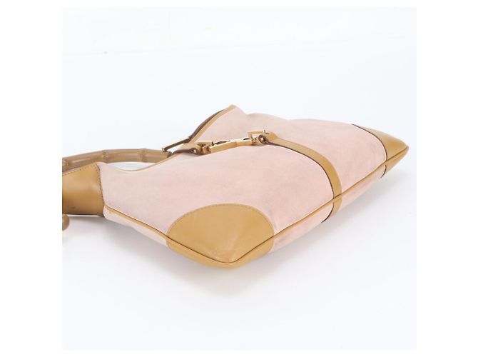 Gucci Bamboo Kandinsky Leder-Ein-Schulter-Handtasche Pink Beige - Ansicht 5