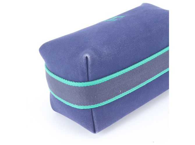 Hermès Hermes Bride à Black PM Leder Handtasche Tote Bag Beuteltasche Blau Marineblau - vista 5