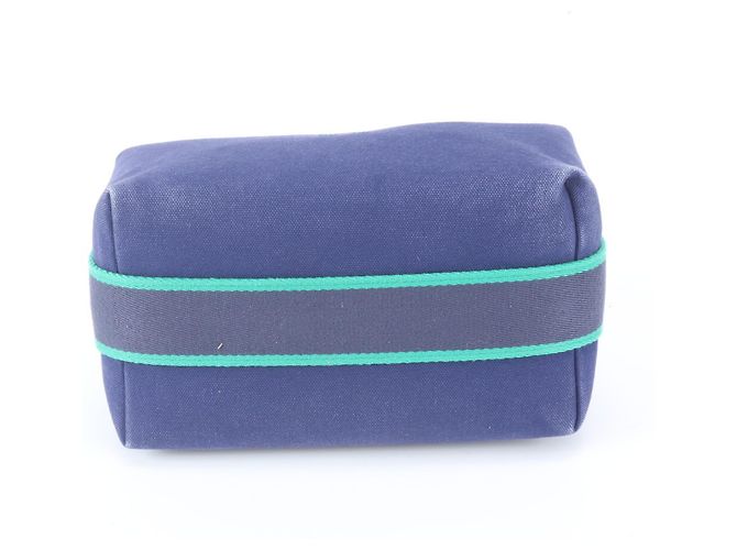 Hermès Hermes Bride à Black PM Leder Handtasche Tote Bag Beuteltasche Blau Marineblau - vista 6