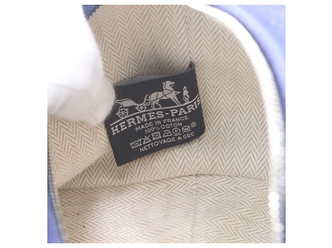 Hermès Hermes Bride à Black PM Leder Handtasche Tote Bag Beuteltasche Blau Marineblau - vista 8
