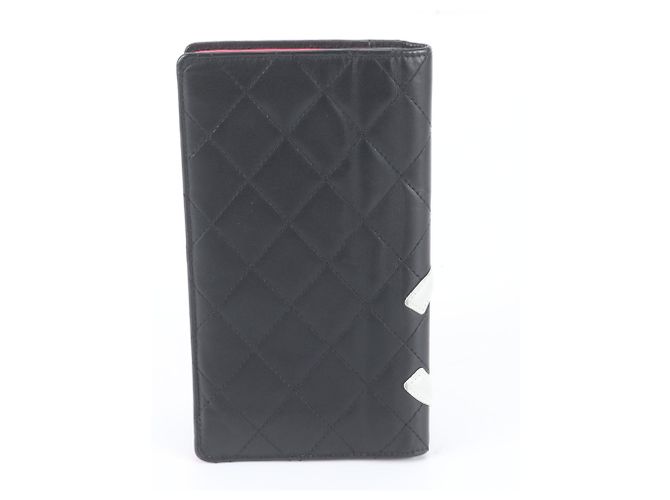 Portafoglio lungo in pelle Chanel Cambon Line Nero Rosa - vista 2
