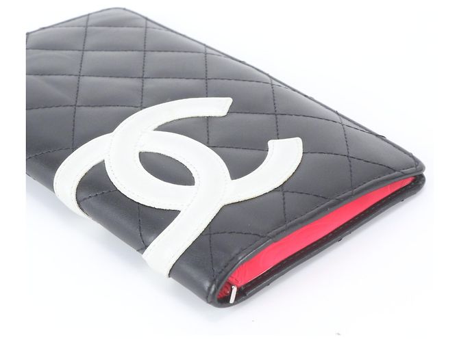 Portafoglio lungo in pelle Chanel Cambon Line Nero Rosa - vista 3