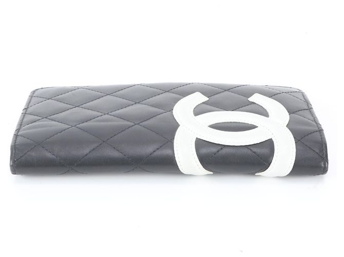 Portafoglio lungo in pelle Chanel Cambon Line Nero Rosa - vista 5