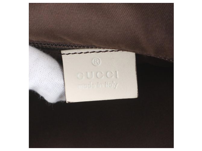 Borsa a tracolla Gucci GG Canvas Leather Bianco Beige - vista 8