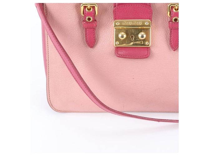 Borsa a tracolla 2-Way Miu Miu in pelle Madras Rosa - vista 2