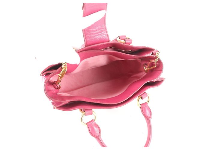 Borsa a tracolla 2-Way Miu Miu in pelle Madras Rosa - vista 8