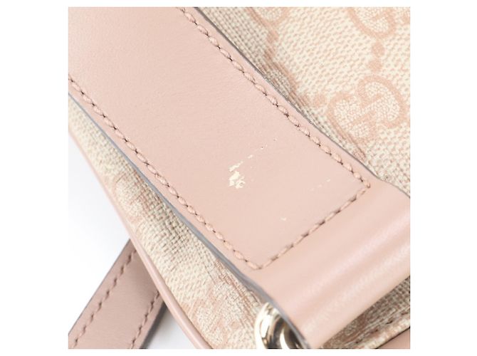 Borsa a tracolla Gucci GG Supreme in pelle Beige - vista 10