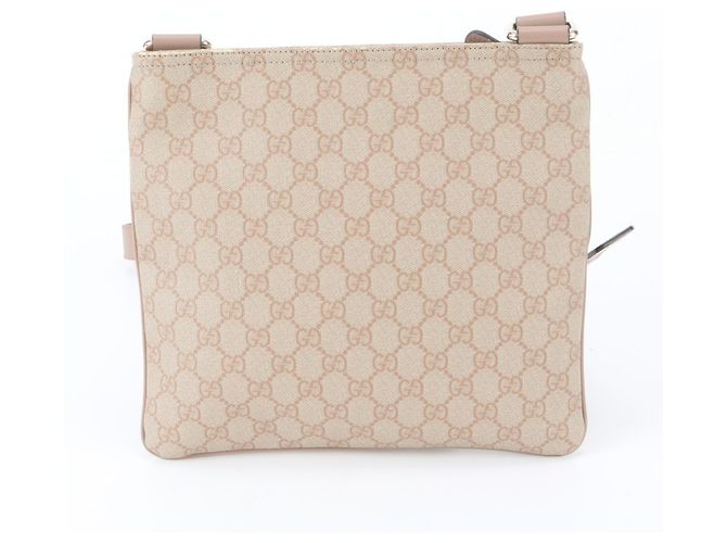 Borsa a tracolla Gucci GG Supreme in pelle Beige - vista 3