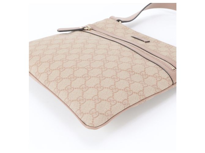 Borsa a tracolla Gucci GG Supreme in pelle Beige - vista 4
