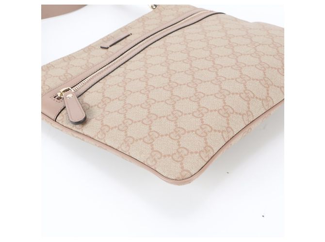 Borsa a tracolla Gucci GG Supreme in pelle Beige - vista 5