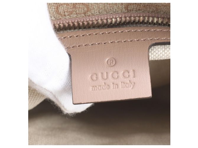 Borsa a tracolla Gucci GG Supreme in pelle Beige - vista 8