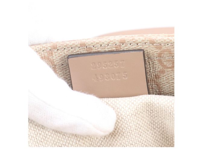 Borsa a tracolla Gucci GG Supreme in pelle Beige - vista 9