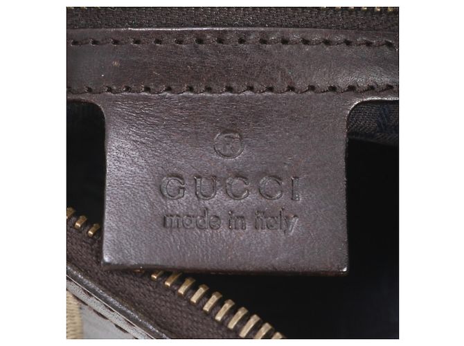 Borsa a tracolla in pelle a mezzaluna Gucci Sherry Line Beige - vista 8