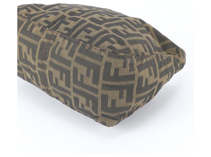 Borsa a secchiello Fendi Zucca FF Mamma Marrone Beige - vista 4