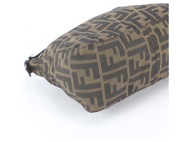 Borsa a secchiello Fendi Zucca FF Mamma Marrone Beige - vista 5