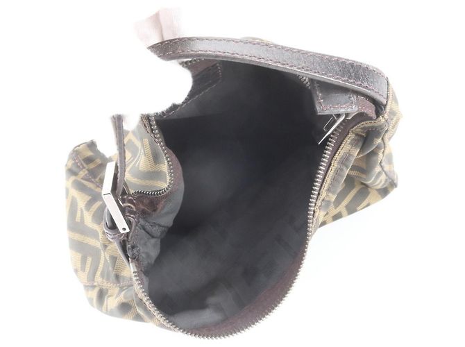 Borsa a secchiello Fendi Zucca FF Mamma Marrone Beige - vista 7